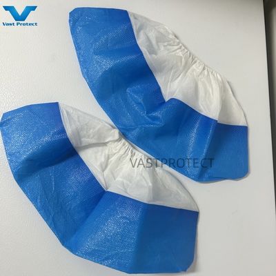 17 X 40cm Προσαρμοσμένο Μπλε PP CPE Αντιγλιστριστικό Αποχρησιμοποιήσιμο Καπάκι Παπουτσιού Για Επεξεργασία Τροφίμων