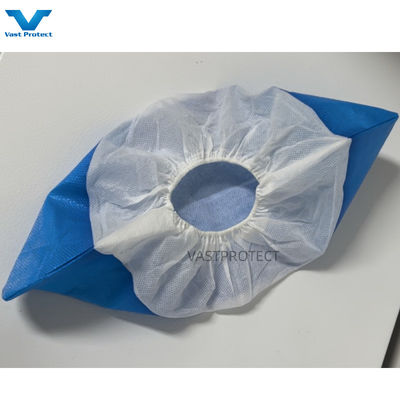 17 X 40cm Προσαρμοσμένο Μπλε PP CPE Αντιγλιστριστικό Αποχρησιμοποιήσιμο Καπάκι Παπουτσιού Για Επεξεργασία Τροφίμων