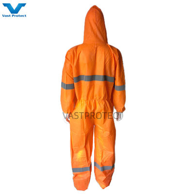 S-5XL CE Τύπος 5 6 Ενδυμασία μίας χρήσης με ανακλαστική ταινία και ορατό κάλυμμα