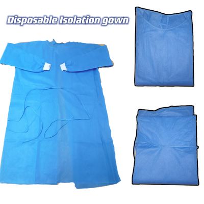 120 X 140cm Ξαναχρησιμοποιήσιμο μπλε PPE Αδιάβροχο Αντικατάστατο SMS ύφασμα Επίπεδο 2 3 Απομόνωση
