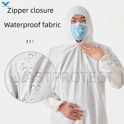 VPT621 ΑΠΕ Βιομηχανική Ασφάλεια Αδιάβροχα Αναπνευστικά Χημικά Λευκά Ξαναχρησιμοποιήσιμα Συσκευάσματα