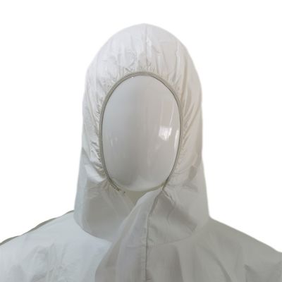 Εναφορικά λευκά μικροπορώδη 56GSM Tyvek 500 PPE Suit Safety Coveralls για την αγορά της Χιλής