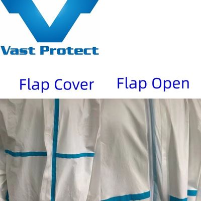 Στυλ Jumpsuit Μη τοξικό Ξαναχρησιμοποιήσιμο Μπλε Σφραγισμένη Ταινία Μαύρο Micro Film Coverall