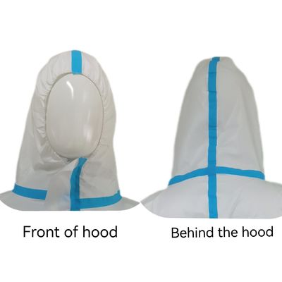 Λευκό Safety Overall Προστατευτικό Εργασιακό Εναλλακτικό CE Εργασιακό Κοστούμι Εναλλακτικό χωρίς Μάσκα