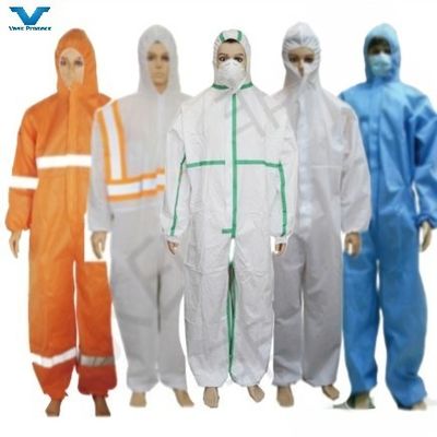 Ενηλίκοι μονόφορα απομονωτικά παντελόνια Unisex με CE Type4/5/6 Cat3 χωρίς μάσκα προσώπου