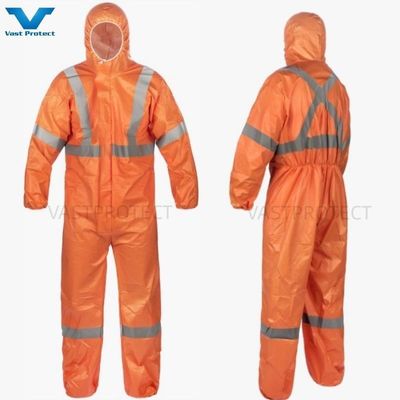 Χημικά διάλυτα PP PE Orange Type5 6 Συσκευές ασφαλείας με αντανάκλαση