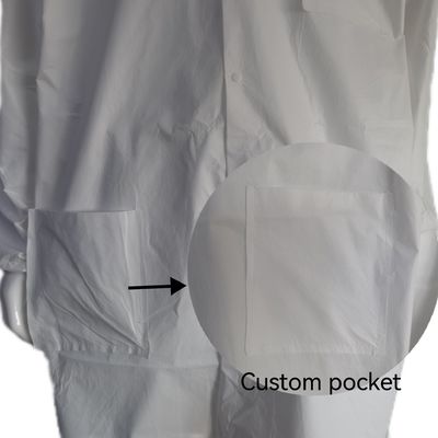 Μη υφασμένα εργασιακά ρούχα μιας χρήσης Unisex Αδιάβροχο ερευνητικό παλτό για το νοσοκομειακό χώρο εργασίας