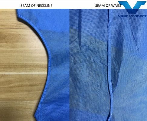 Ανθεκτικό στο αλκοόλ μόνιμο απομονωτικό φόρεμα επιπέδου 1/2/3 Υδροπονική χειρουργική προστασία SMS ύφασμα Κρατήστε στεγνό και δροσερό VASTPROTECT-501
