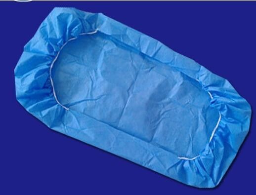 80*200cm Προσαρμογή Ξαναχρησιμοποιήσιμο PP Spunbond μη υφασμένο ύφασμα στρώμα κρεβατιού σε λευκό μπλε