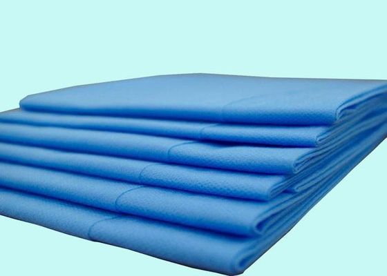 80*200cm Προσαρμογή Ξαναχρησιμοποιήσιμο PP Spunbond μη υφασμένο ύφασμα στρώμα κρεβατιού σε λευκό μπλε
