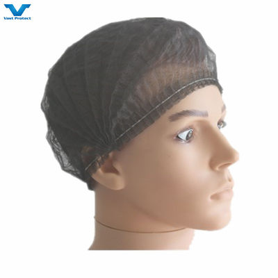 Διπλό ελαστικό μη υφασμένο PP Clip Strip Bouffant Hairnet Mob Cap για κάλυψη μαλλιών