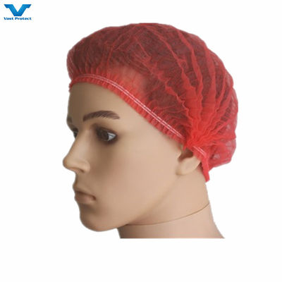 Εναφορικά μη υφασμένα PP Mob Clip Strip Bouffant Hairnet Cap Προστατευτικό PPE Κεφαλοφόρο
