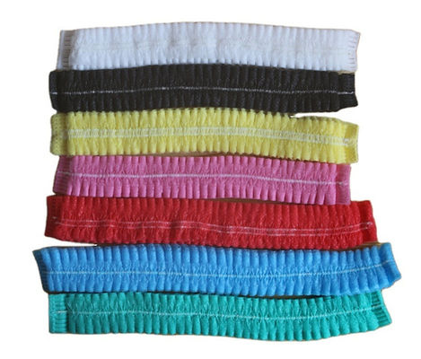 18" 21" μη υφασμένο PP μονό διπλό ελαστικό κλιπ Strip Bouffant hairnet Mob Cap χρώμα επιλογή λευκό