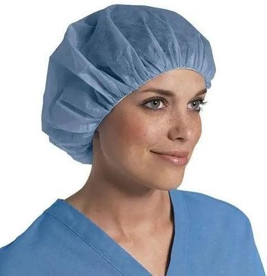 Πιο παχύ Grams Latex Free Non-woven Disposable PP SMS Round Bouffant Cap για ηλεκτρονικά