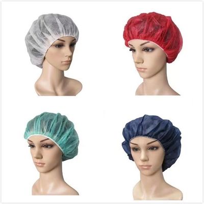 Πιο παχύ Grams Latex Free Non-woven Disposable PP SMS Round Bouffant Cap για ηλεκτρονικά