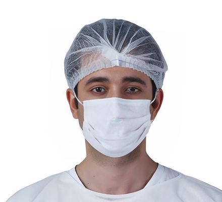 19&quot; μη υφασμένο PP Clip Strip Bouffant Hairnet Mob Cap με μονό ελαστικό 100PCS/bag