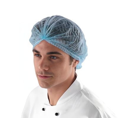 19&quot; μη υφασμένο PP Clip Strip Bouffant Hairnet Mob Cap με μονό ελαστικό 100PCS/bag