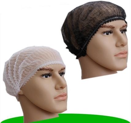 19&quot; μη υφασμένο PP Clip Strip Bouffant Hairnet Mob Cap με μονό ελαστικό 100PCS/bag