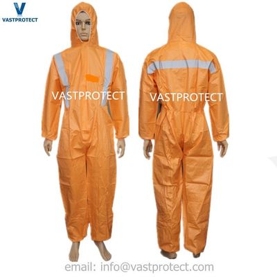 55000pcs ανά 40Q Μηχανική εργασιακή ένδυση Προστατευτική ένδυση Πορτοκαλί μίας χρήσης φόρεμα