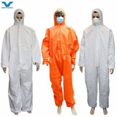 Προσαρμοσμένο λογότυπο PPE τύπου 56 Κατηγορία 3 Ξαναχρησιμοποιήσιμη λευκή κάλυψη για τις απαιτήσεις των πελατών