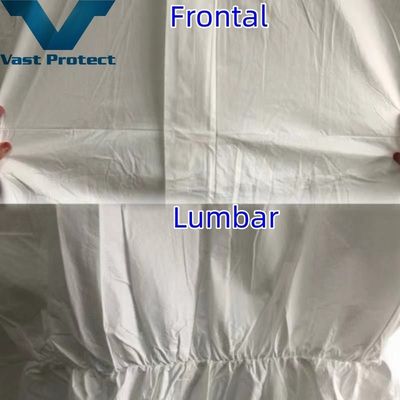 202 X 128cm Ξαναχρησιμοποιήσιμη λευκή μικροπορώδης προστατευτική κάλυψη για άνετη αναπνοή