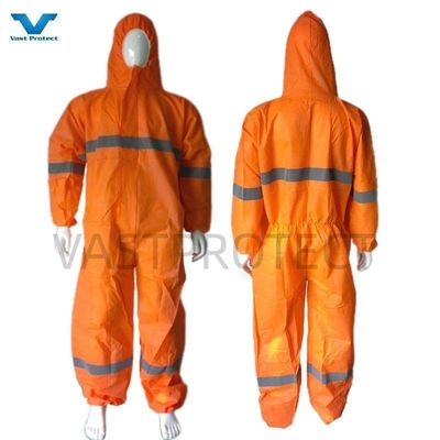 175*140cm Anti-Splash USA Αποχρεωτική PP PE 56GSM Αντανακλαστική ταινία Πορτοκαλί παντελόνι