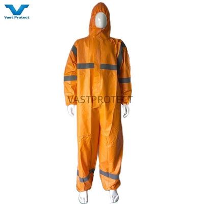 175*140cm Anti-Splash USA Αποχρεωτική PP PE 56GSM Αντανακλαστική ταινία Πορτοκαλί παντελόνι
