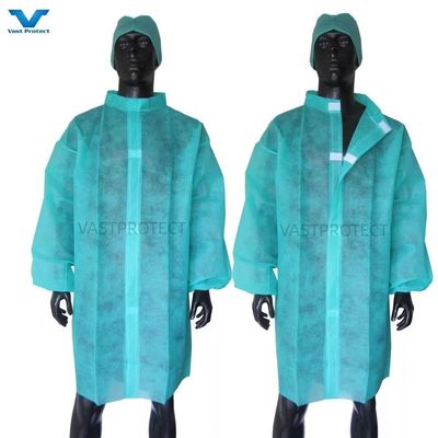 Unisex V601 OEM Επεξεργασία Τροφίμων Μη υφασμένο PP Εγκαταλειπτικό Εργαστήριο Παλτό εντός του προϋπολογισμού σας