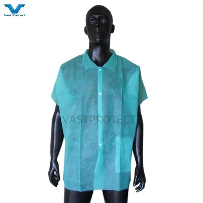 Unisex V601 OEM Επεξεργασία Τροφίμων Μη υφασμένο PP Εγκαταλειπτικό Εργαστήριο Παλτό εντός του προϋπολογισμού σας