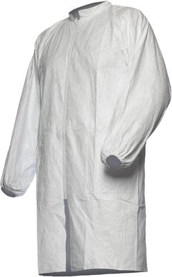 117*135cm Unisex λευκό μίας χρήσης μικροπορώδες ερευνητικό παλτό μακρύ μανίκι χωρίς τσέπη 117*135cm