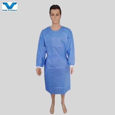 M/L/XL Αδιάβροχο μη αποστειρωτικό απομονωτικό φόρεμα AAMI Επίπεδο 1/2/3 SMS Μη υφασμένα προστατευτικά ρούχα