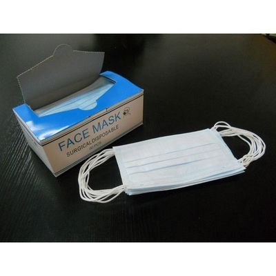 Λευκή λίστα 3 Πλάι Earloop Nonwoven PP Ιατρική προστατευτική μαντήλα χειρουργικής χρήσης