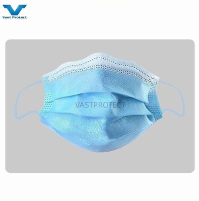 VPT-Face masks 17.5x9.5cm Ξαναχρησιμοποιήσιμη μη υφασμένη μπλε προστατευτική μάσκα 3 στρωμάτων για το πρόσωπό σας