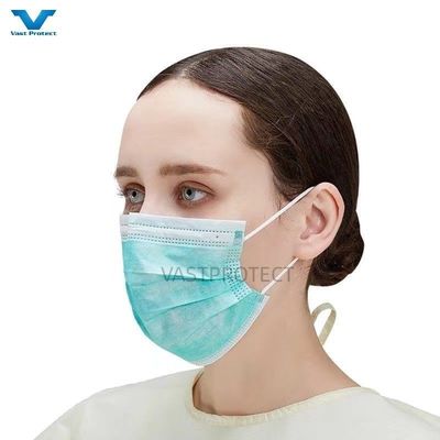 VPT-Face masks 17.5x9.5cm Ξαναχρησιμοποιήσιμη μη υφασμένη μπλε προστατευτική μάσκα 3 στρωμάτων για το πρόσωπό σας