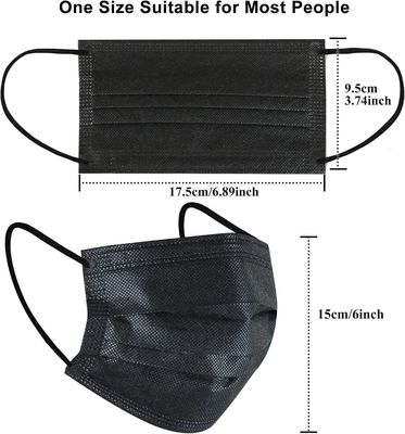 17.5*9.5 Cm Άλλο χρώμα Γαλάζιο χύδην 3 στρώσεις Προστατευτική μη υφαντική μασκαριστική μάσκα προσώπου