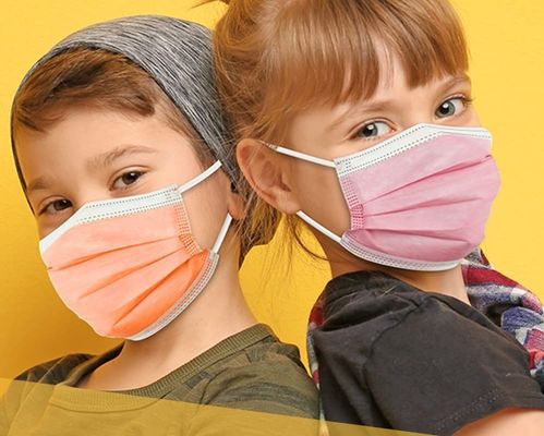 Μη αποστειρωτική 3 στρώσεις Earloop μασκαριστική μάσκα προσώπου για παιδιά εφήβους 14,5*9,5 cm