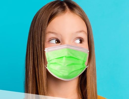 Μη αποστειρωτική 3 στρώσεις Earloop μασκαριστική μάσκα προσώπου για παιδιά εφήβους 14,5*9,5 cm