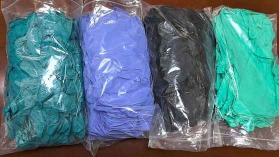 Ξαναχρησιμοποιήσιμα γάντια μαύρου νιτρίλου μεγέθη S M L XL 9 ιντσών Aql 1.5 για κηπουρική