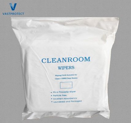 120GSM ESD Αντιστατικό Απαλλαγμένο από Λιντ 100% Πολυέστερ Λευκά σκούπα καθαρού δωματίου Προσαρμογή