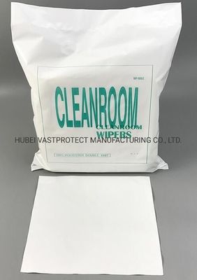 Σειρά 1009 100% Polyester Double Knit Lint Free Cleanroom Wipers σε λευκό 120GSM