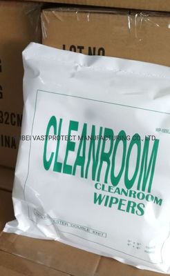 Σειρά 1009 100% Polyester Double Knit Lint Free Cleanroom Wipers σε λευκό 120GSM