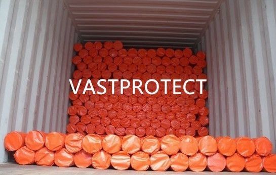 12ft x 100ft Double Orange PE Poly Tarps Roll Προσαρμογή και βάρος σε γραμμάρια 20-260GSM