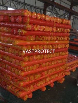Διπλό πλευρικό πορτοκαλί PE Poly Tarps Roll με πυρήνα χαρτιού και εξατομίκευση εύκολη