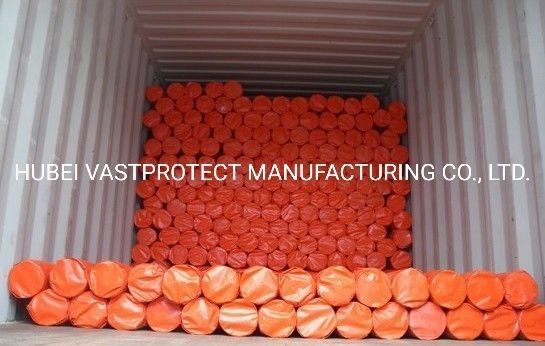 Διπλό πλευρικό πορτοκαλί PE Poly Tarps Roll με πυρήνα χαρτιού και εξατομίκευση εύκολη