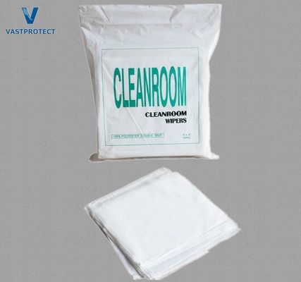 Χωρίς ίνες 9 * 9 ιντσών Polyester Microfiber Cleanroom Wipers για οπτικούς φακούς Αδιάβροχο