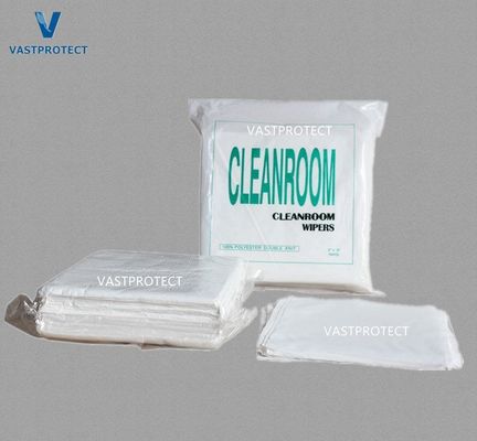 Χωρίς ίνες 9 * 9 ιντσών Polyester Microfiber Cleanroom Wipers για οπτικούς φακούς Αδιάβροχο